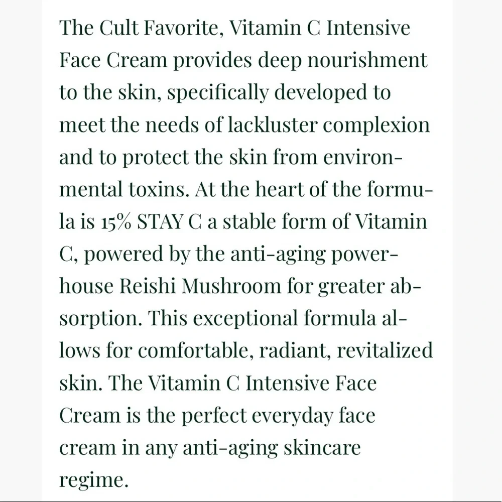 🌿 Kat Burki Vitamin C Intensive Face Cream (1.7 oz.) 50ml Large Jar